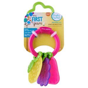 🌟ADD-ON ONLY🌟First Years Fruity Pink Ring Toddler Teether For 3M+  New Sealed